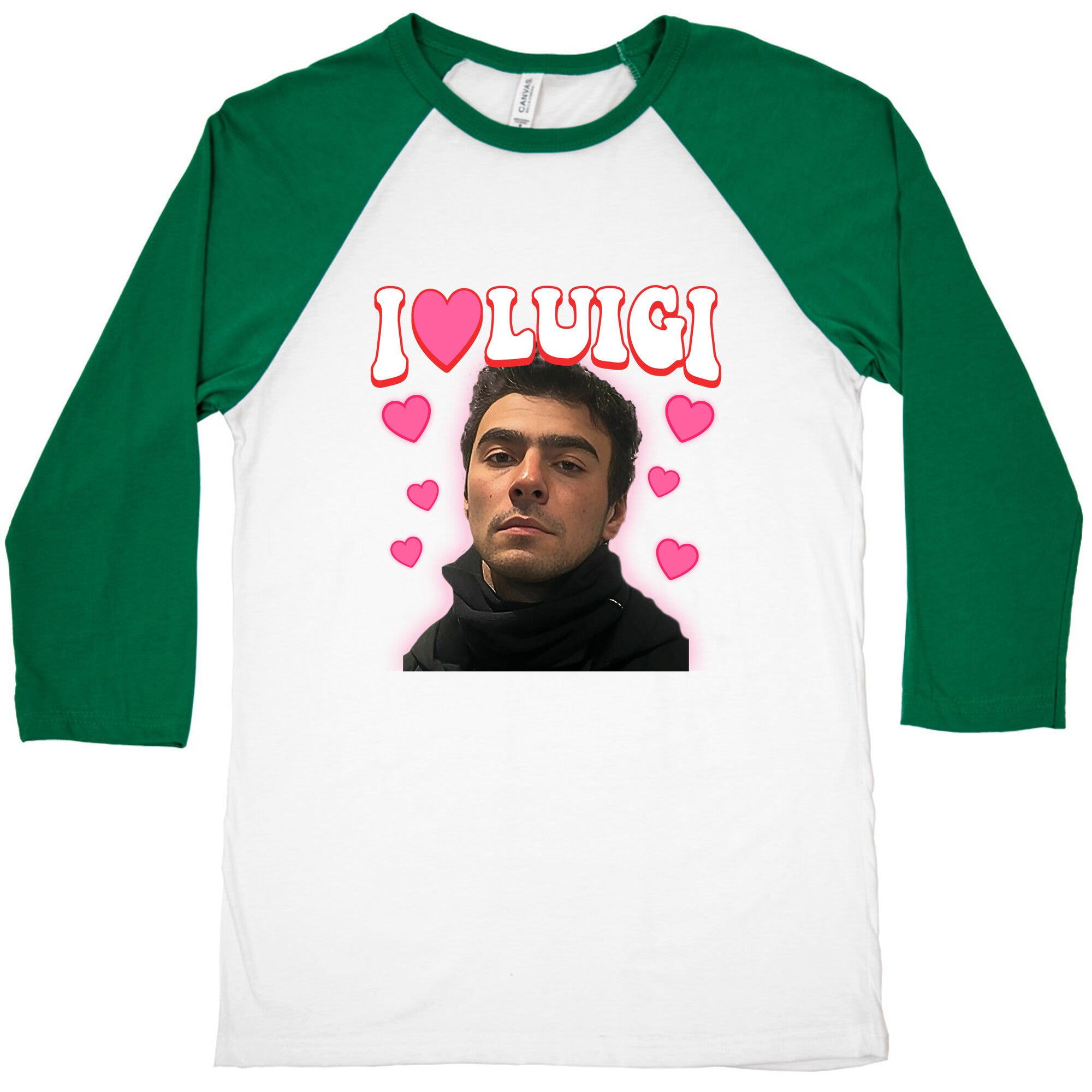 I Love Luigi Mangione Baseball Tee